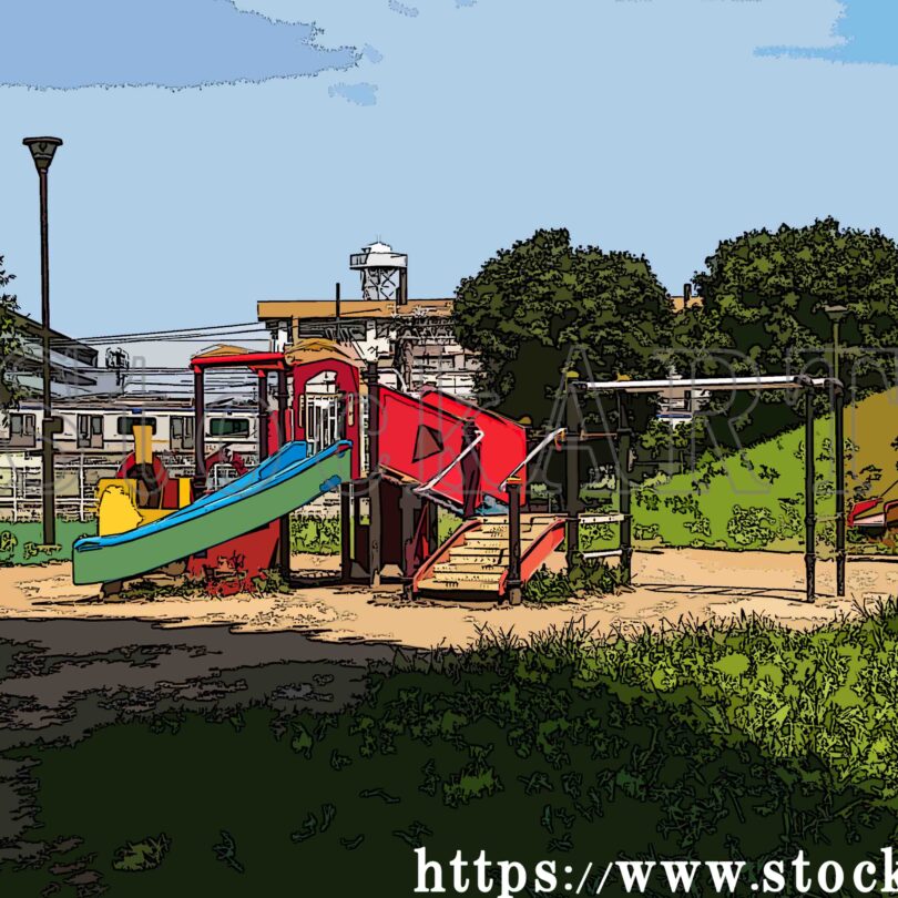 新鶴見公園 イラスト