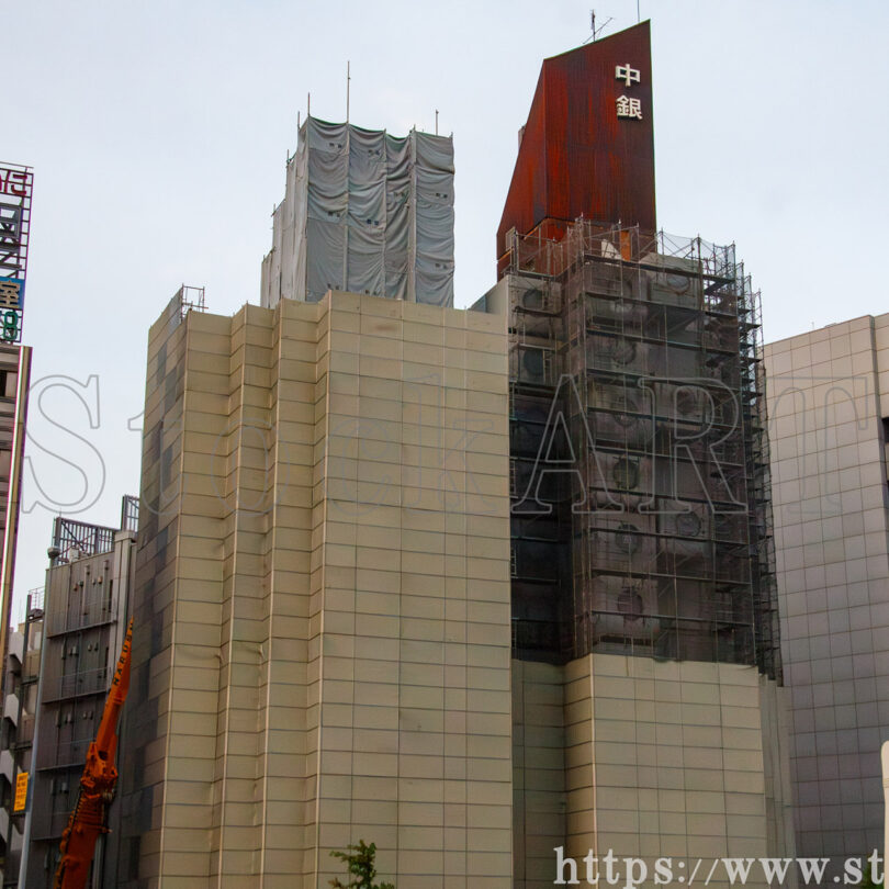 中銀カプセルタワービル解体作業 2022① 東京都中央区