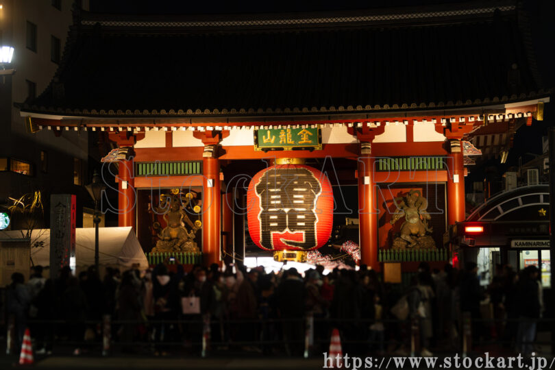 浅草寺 雷門 2024 正月