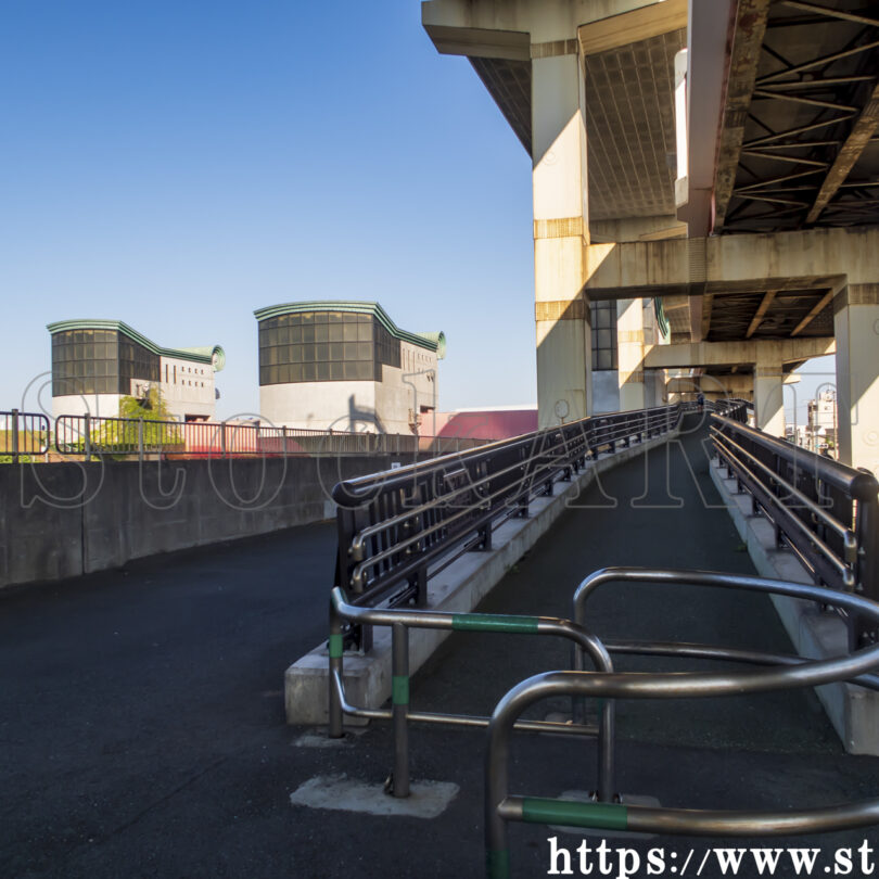 堀切菖蒲水門管理橋 高速下のスロープ 2024